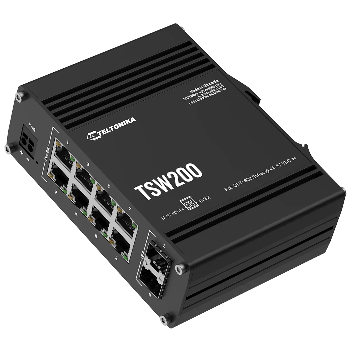 Switch DIN POE 8 ports + 2 ports SFP